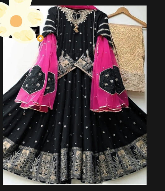 3piece emborided maxi